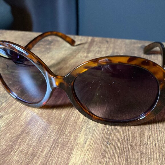 NWOT Unbranded Women's Tortoise Shell Scroll Sunglasses - Picture 2 of 7